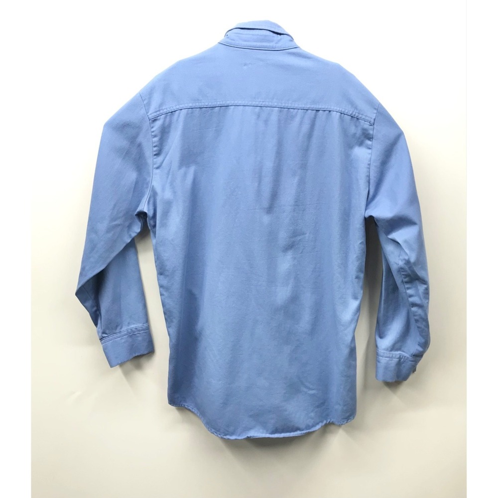 Workrite FR Shirt Men's M Blue Flame Resistant Twill Button Front Workwear - Picture 8 of 8